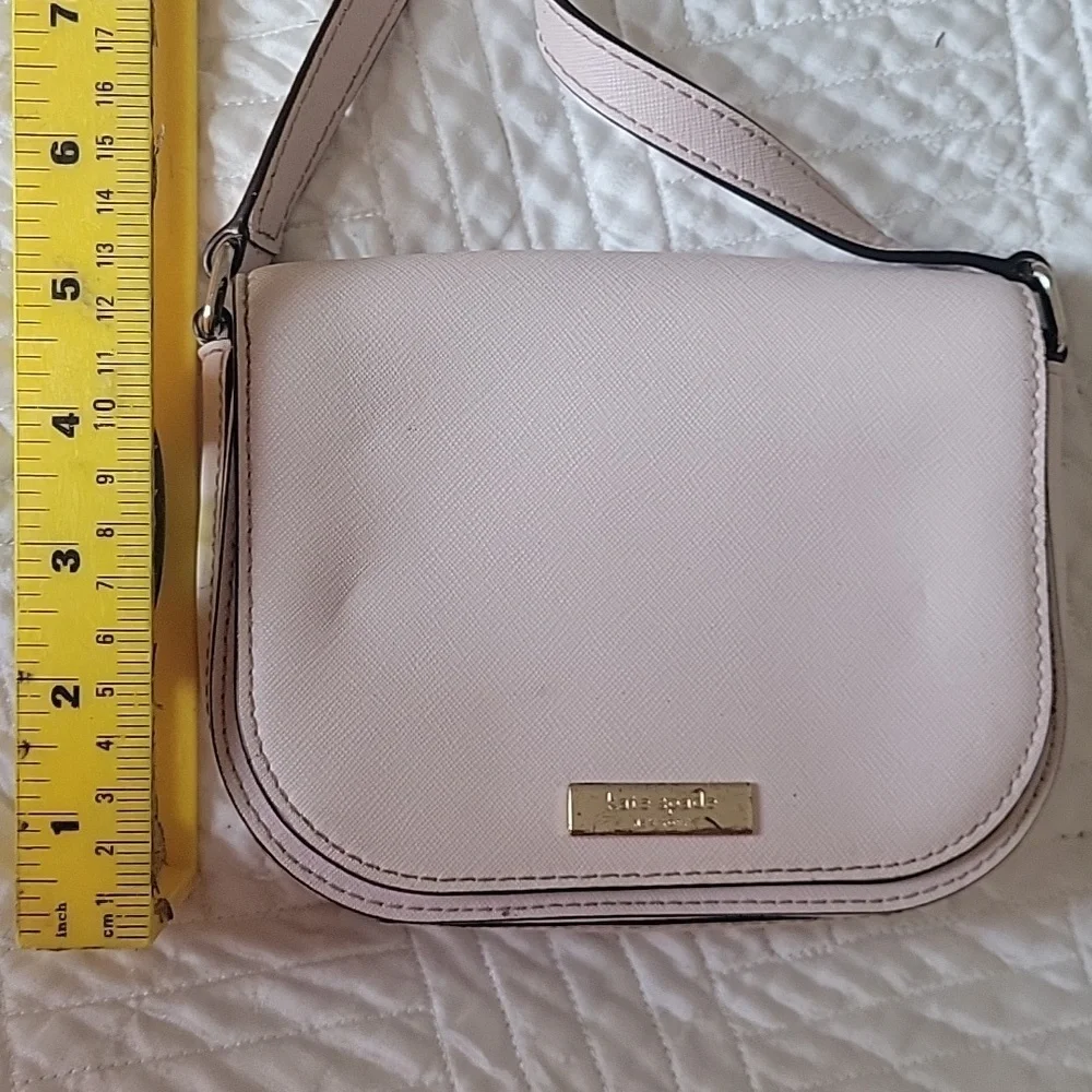 Kate Spade New York Blush Pink Crossbody Bag Saffiano Leather Minimalist
